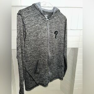 Philadelphia Phillies Under Armour Black and Gray Zip-Up Lightweight Hoodie